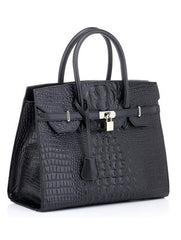 Leren tas in croco look